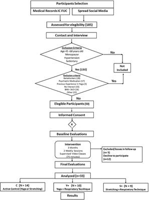 Additional Improvement of Respiratory Technique on Vascular Function in Hypertensive Postmenopausal Women Following Yoga or Stretching Video Classes: The YOGINI Study